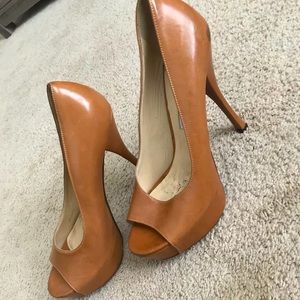 Vera wang lavender camel high heels.